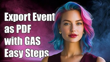 How to Export Google Calendar Events as PDF Using Google Apps Script (GAS)