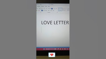 Love letter 💌 in ms word tips and tricks #computerknowledge #shortcutkeys #telugu #keyboardshortcuts