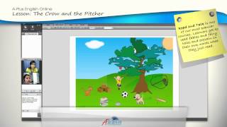A-Plus English Online Video: The Crow & the Pitcher | Learning English Grammar | English Lessons Image