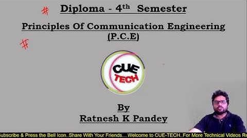 PCE (Principle of Communication Eng.) Syllabus Introduction By Ratnesh Sir