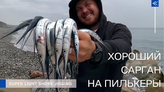 Хороший сарган на пилькеры!!! Поздняя осень. Сочи.