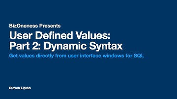 SAP B1 User Defined Values Part 2: Dynamic Syntax in SQL