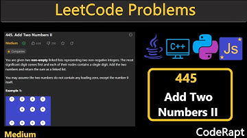 Add Two Numbers II | Leetcode Q.445 | Python | C++ | Java | JS | Leetcode Daily Challenges