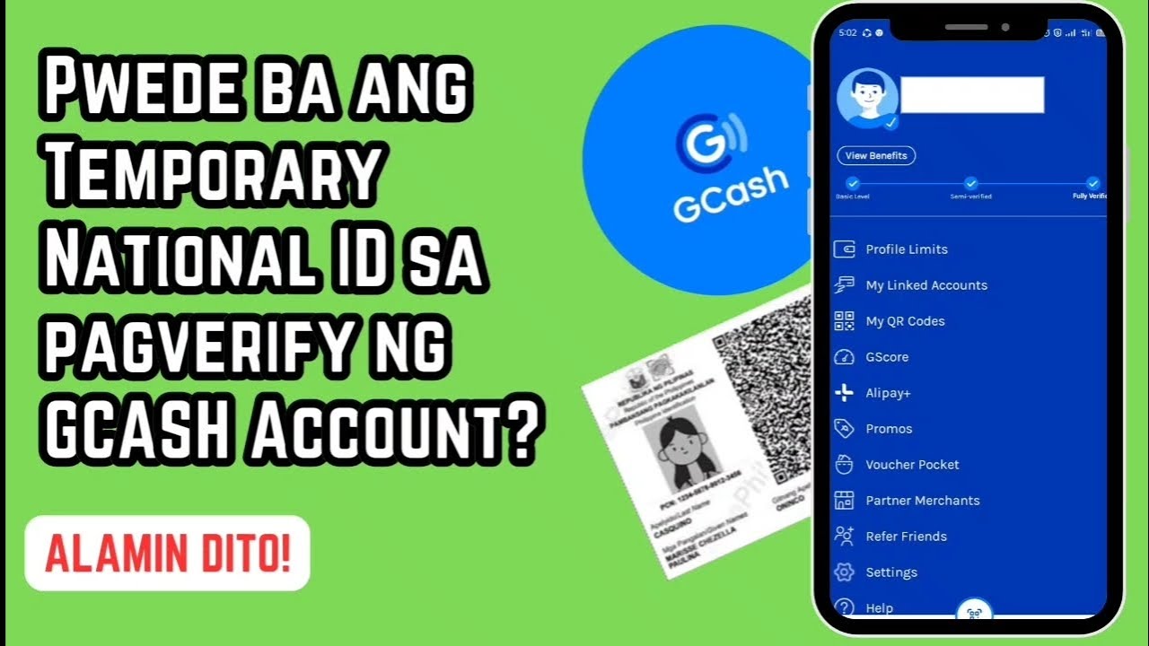 Pwede ba ang temporary national id sa pag verify ng gcash account hr