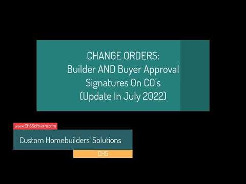 N3401.1-CHANGE ORDERS: Builder and Buyer Approval Signatures