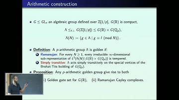 Ramanujan graphs and golden gates - Shai Evra