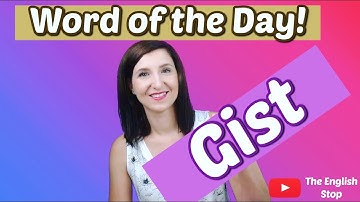 [English Vocabulary] Gist | Meaning and Pronunciation