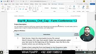 Exp19_Access_Ch4_Cap - Farm Conference 1.2 | Exp19 Ch04 Farm Conference