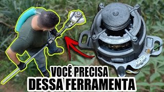 Como fazer um roçadeira com motor de tanquinho.