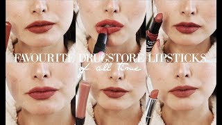 Favourite DRUGSTORE Lipsticks of All Time | LIPSTICK WEEK