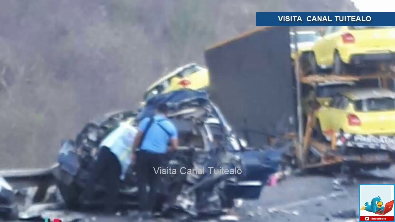 Choque entre tráiler nodriza y auto deja 4 muertos en la autopista ...