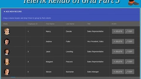 Telerik Kendo Grid Part 5