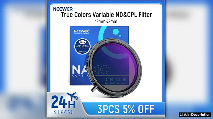 NEEWER True Colors Variable ND Filter ND2ND32 CPL 2 in 1 Adjustable Neutral Density and Circular Po