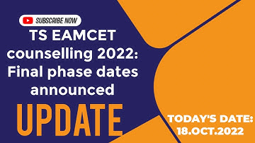 TS EAMCET counselling 2022: Final phase dates UPDATE NEWS | TS EAMCET 2022 UPDATE | AURA NEWS INDIA