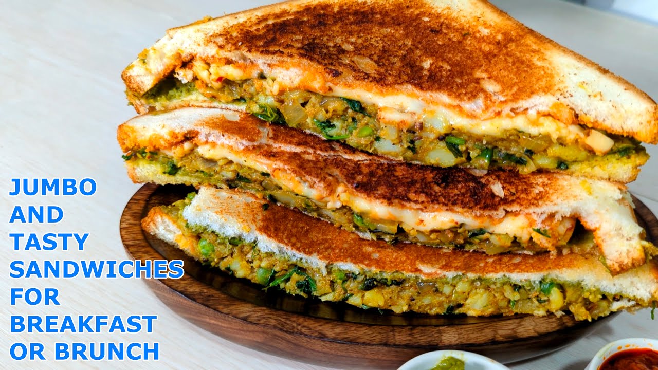 Sandwich Recipe Crispy Aloo Matar Sandwich On Tawa Easy Sandwich