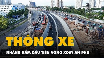Flycam vòng xoay An Phú trong ngày thông xe nhánh hầm đầu tiên
