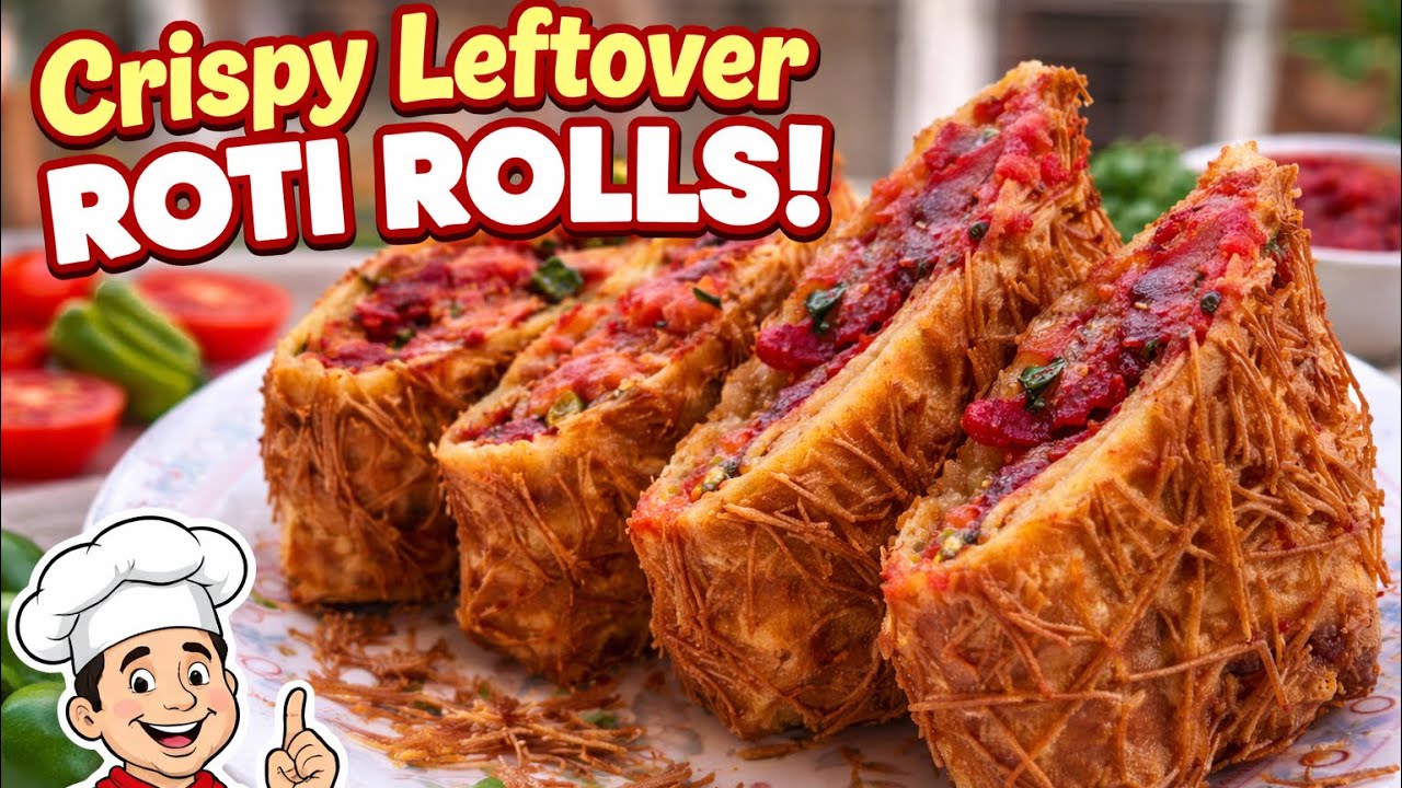 Crispy Leftover Roti Rolls | Easy Evening Snack Recipe 😋
