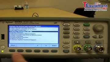 Agilent 53210A, 53220A and 53230A Frequency Counter, Instrument Help