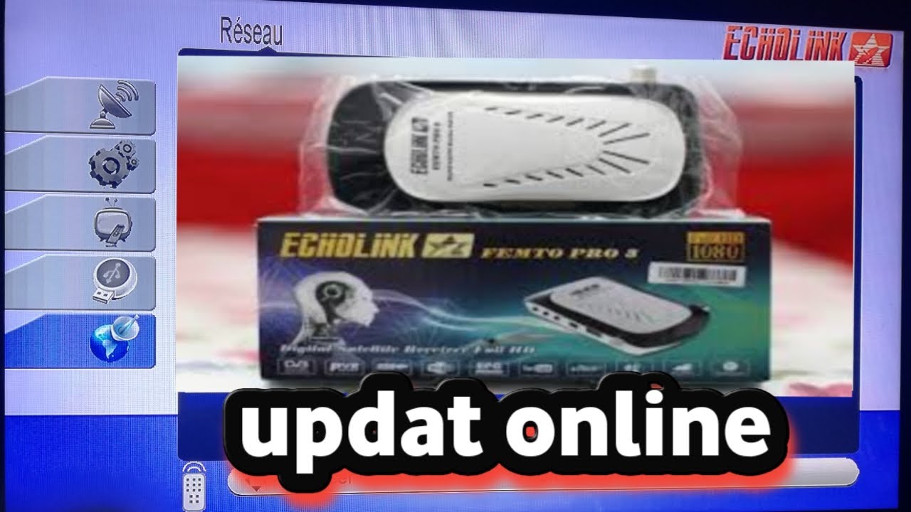 طريقة تحديث وادخال القنوات updat online لجهاز  echolink famto pro 3