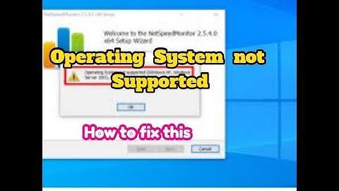 How to fix this problem I Operating system failed I NetSpeedMonitor I  ABOUT ME I