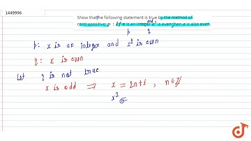 Show that he following statement is true by the method of    contrapositive:  ltmath gt  ltmro