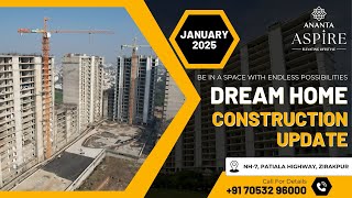January 2025 Construction Update | Ananta Aspire: Your Dream Home in Progress! 🏗️