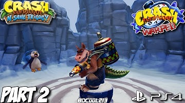 Crash Bandicoot N Sane Trilogy - Warped Gameplay Walkthrough Part 2 Dingodile Boss - PS4 Lets Play