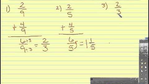 Adding and Subtracting Fractions