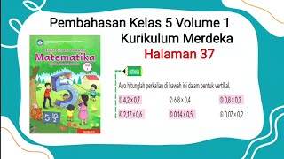 5th Grade Math Solutions Page 37 Merdeka Curriculum Volume 1 | 5th Grade Vol 1 Merdeka Curriculum