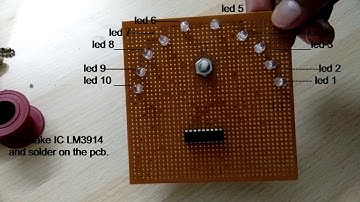 Potentiometer rotary LED ring using LM3914 IC 1