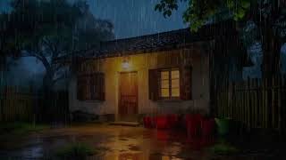Rain and Thunder Sounds for Sleep | Relaxing Night Storm, Dark Screen