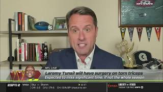 NFL LIVE | Dan Graziano breaks down Laremy Tunsil's injury Puts More Pressure on Jayden Daniels