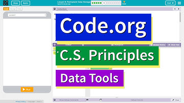 Permanent Data Storage Lesson 9.6 Tutorial with Answers Code.org CS Principles