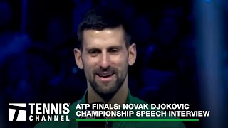 Novak Djokovic Wins His Record-Breaking 7th ATP Finals Title; ATP Finals Champion Speech