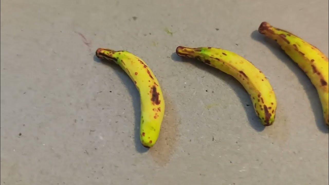 Банан из пластилина. Как сделать банан из пластилина. Лепим банан из пластилина. Кот банан из пластилина.
