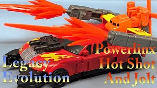 Chuck's Reviews Transformers Legacy Evolution Powerlinx Hot Shot and Jolt