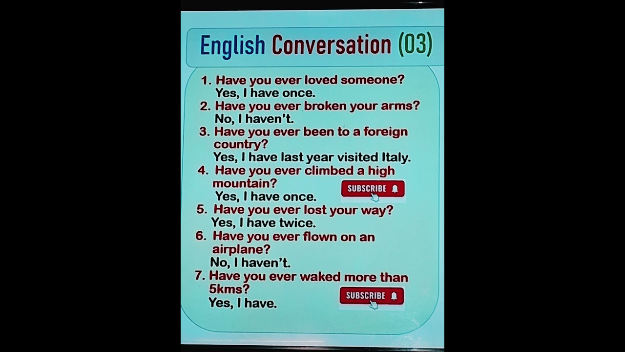 ENGLISH CONVERSATION 