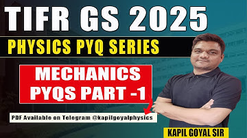 TIFR GS 2025 | TIFR Classical mechanics solution |TIFR Physics pyqs | TIFR Physics preparation