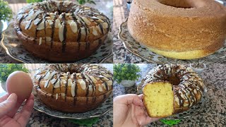 Cake with one eggغير بيضة واحدة حضرت كيكة يومية اقتصادية كتجي عالية منفوخة هشيشة كذوب فالفم