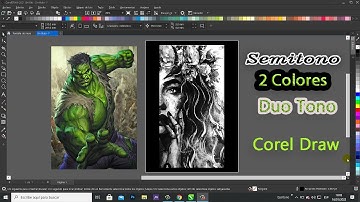Semi tono y Duotono Evolución en Corel Draw 2021 de 1 a 2 colores
