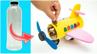 plastic bottle piggy bank | diy airplane piggy bank from plastic bottles | piggy bank ideas