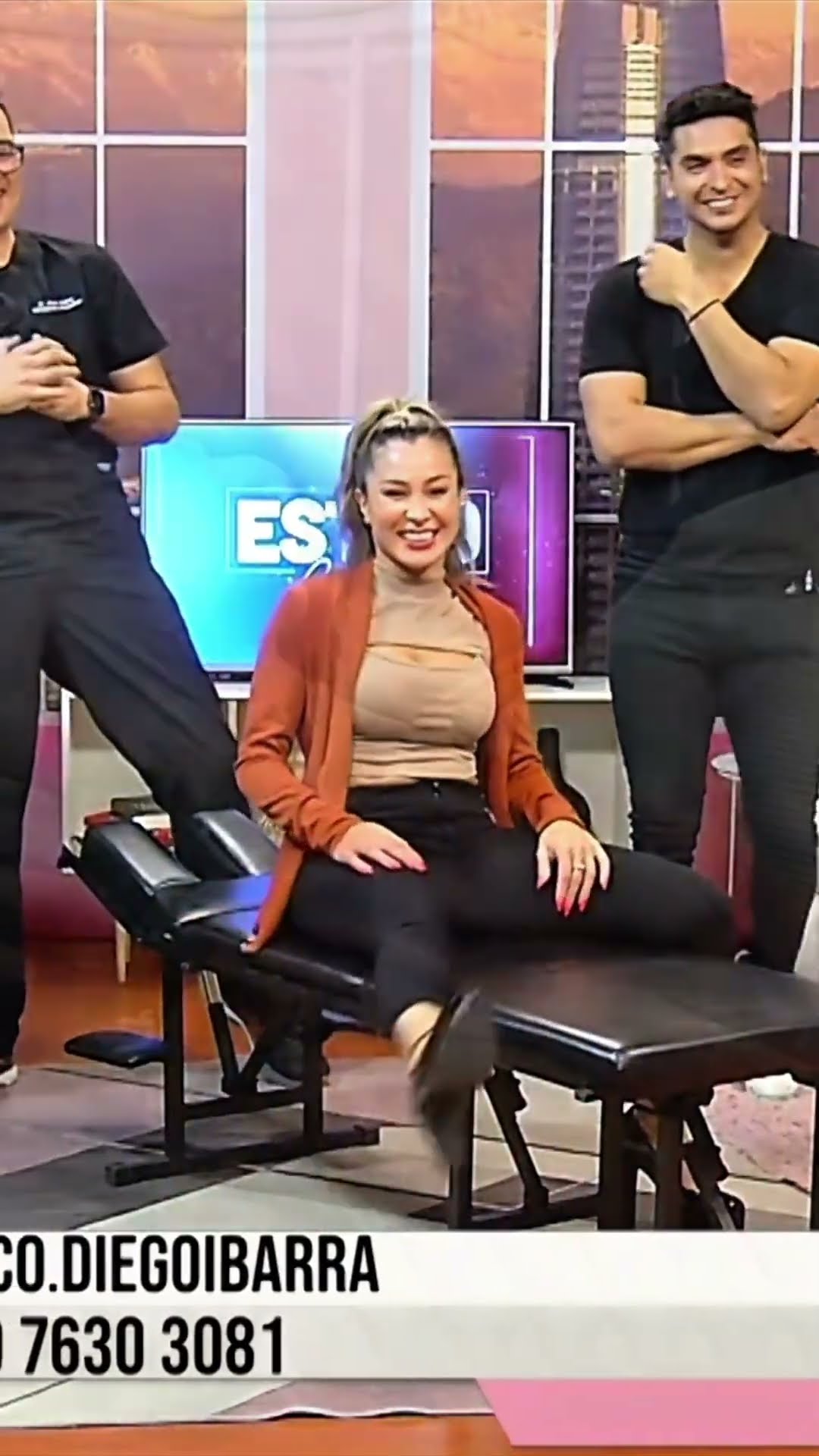 Trabajo en vivo con la conductora del programa