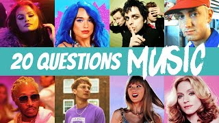 20 Questions | Music Quiz | Guess the Song | Finish the Lyrics