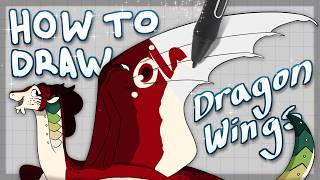 How to Draw Dragon Wings - Full Process & Tutorial!