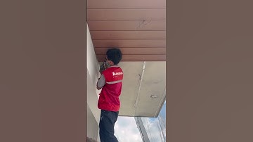 Thi công gỗ nhựa ốp trần ban công