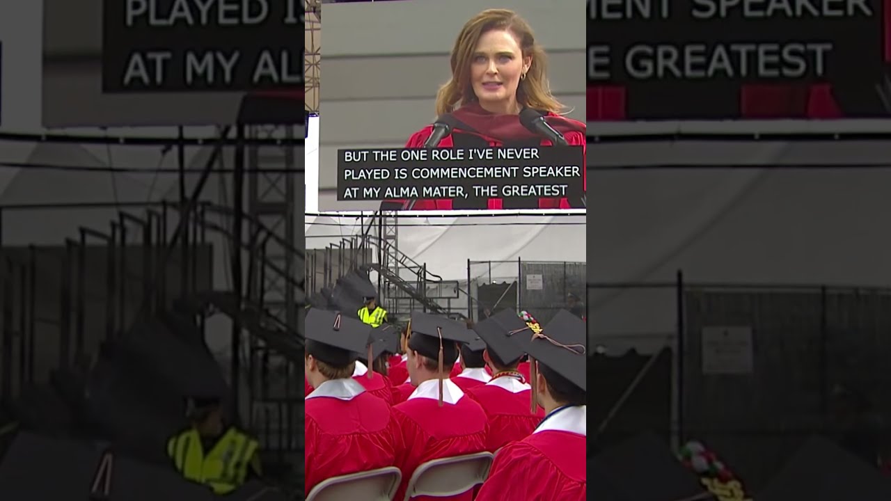 Emily Deschanel Delivers Boston University S 2025 Commencement Speech Classof2025 College Actor