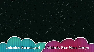 Lehmber Hussainpuri - Giddech Deor Menu Legeya