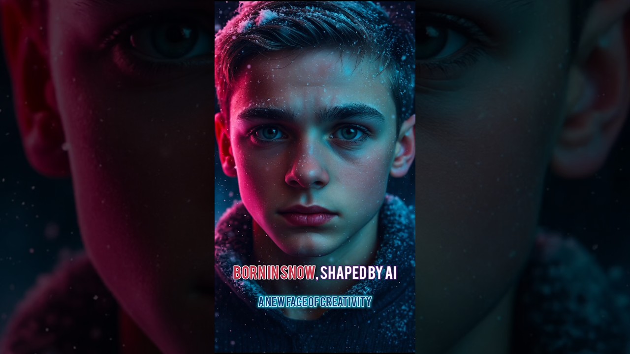 "AI Generated Portrait | Cinematic Winter Neon Art ❄✨ Stunning AI Art 