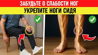 ШОК! Укрепите ноги сидя! 4 упражнения для силы и лёгкости без боли | Здоровье пожилых