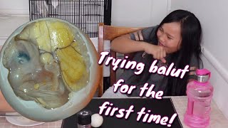 KryZtal tries Balut for the first time! (Duck embryo eggs) #Balut